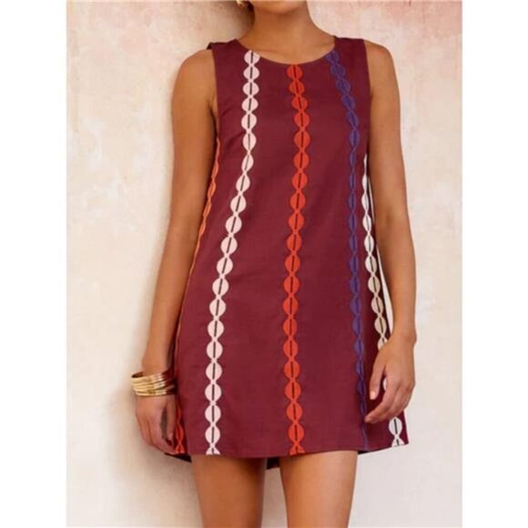 Sleeveless Geometric Print Mini Dress - Picture 8 of 10